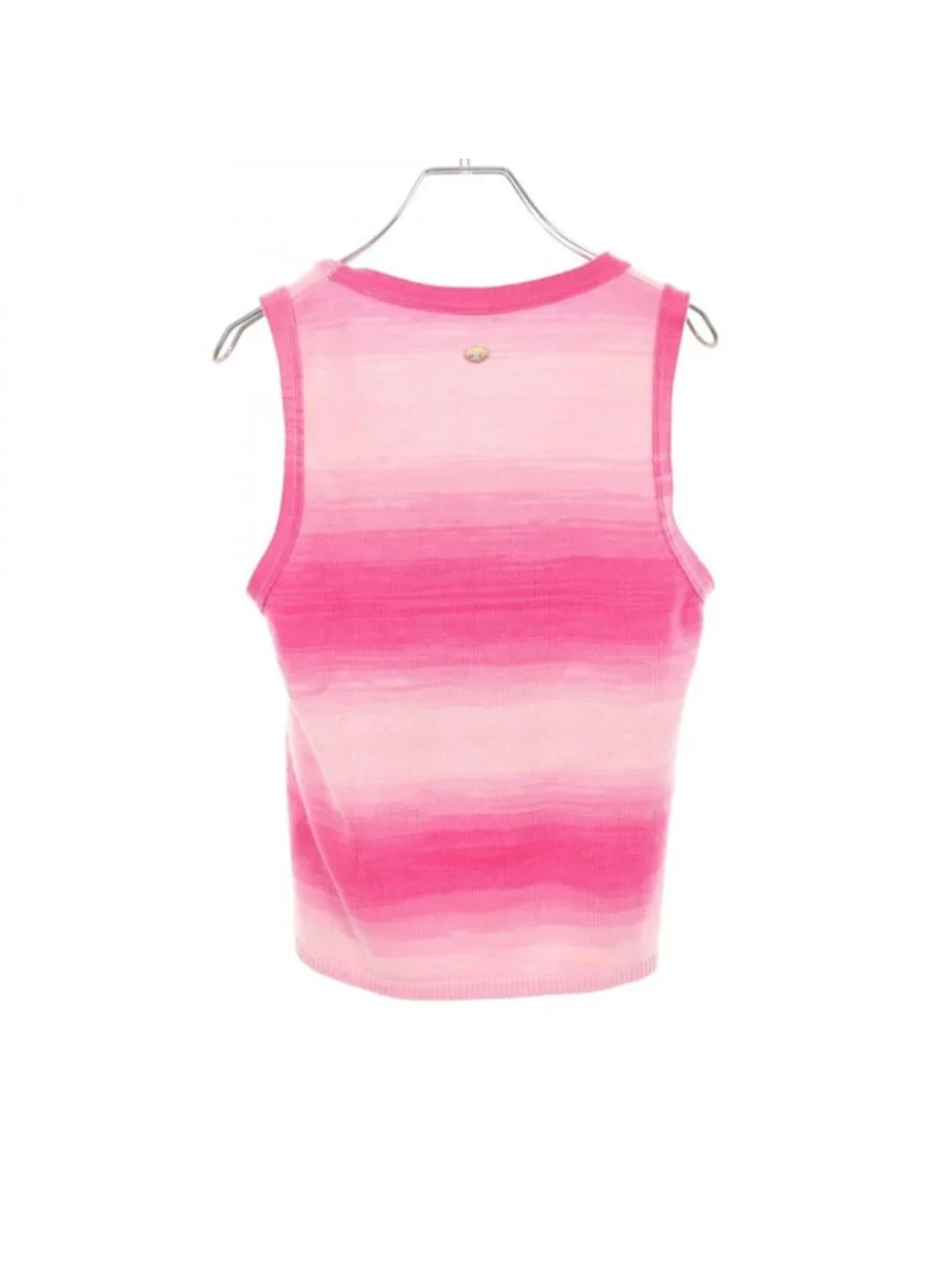 Chanel Tank Top CC Logo Knit Pink Cotton Cashmere Sleeveless Sweater